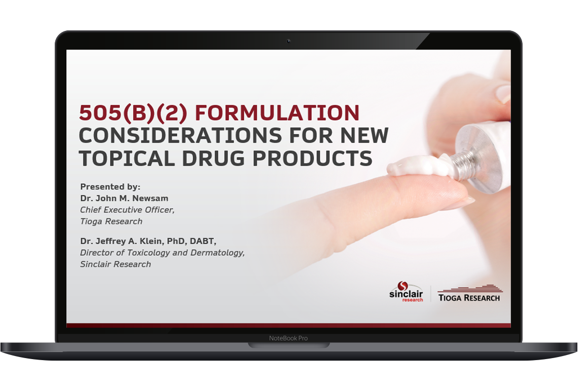 505(b)(2) Formulation Considerations for New Topical Drug Products Laptop